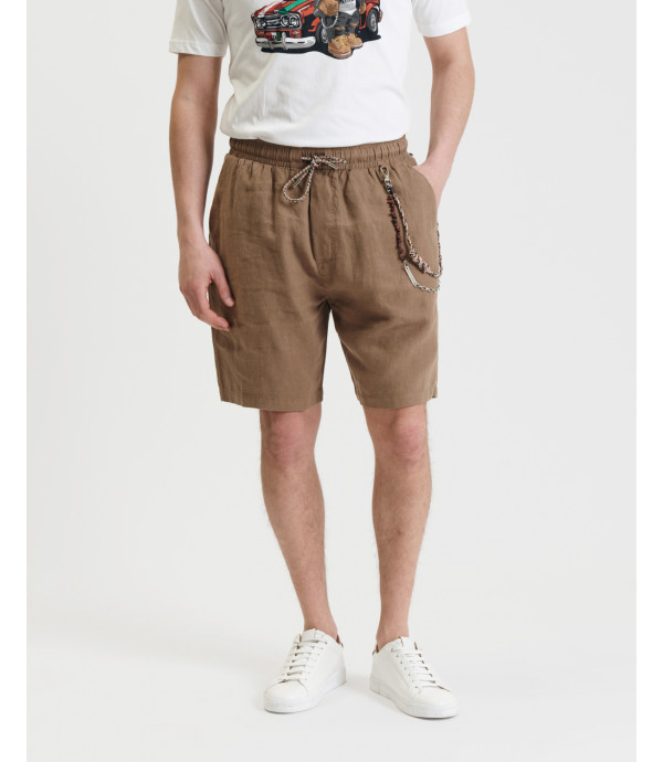 Linen drawstring shorts