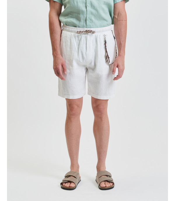 Linen drawstring shorts