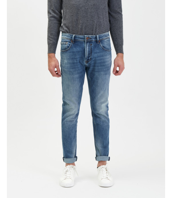 Jeans KEVIN skinny fit con abrasioni light wash