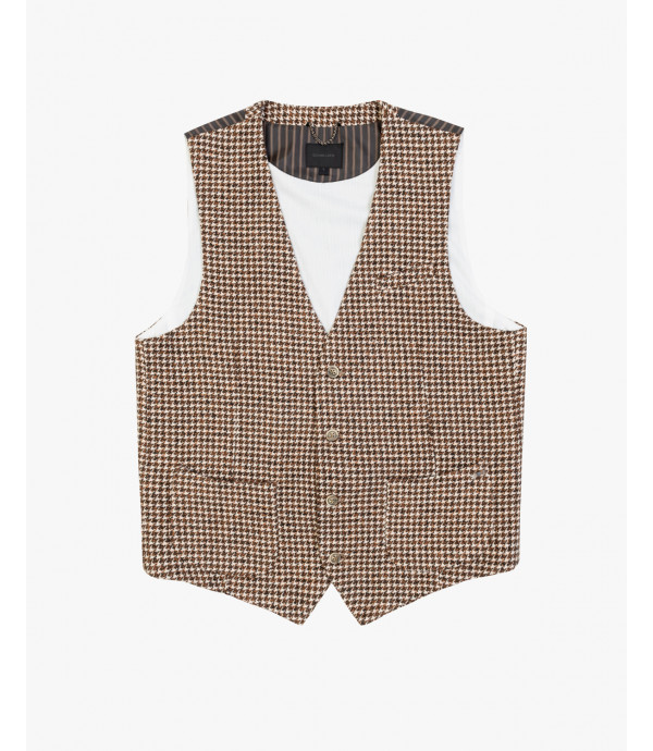 Gilet motivo pied-de-poule