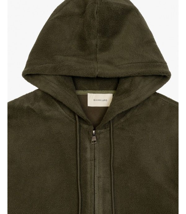 Zipped teddy hoodie