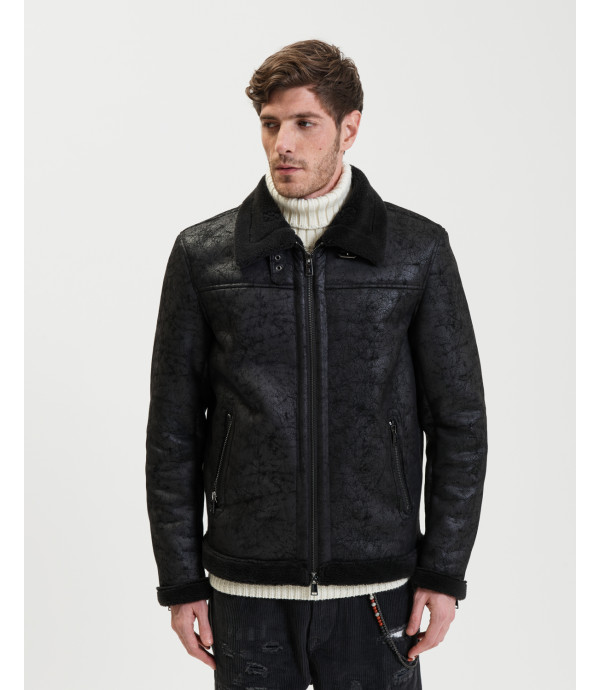 Faux-shearling jacket