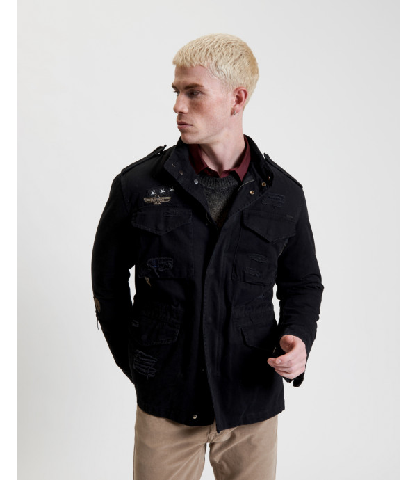 Removable padding military jacket