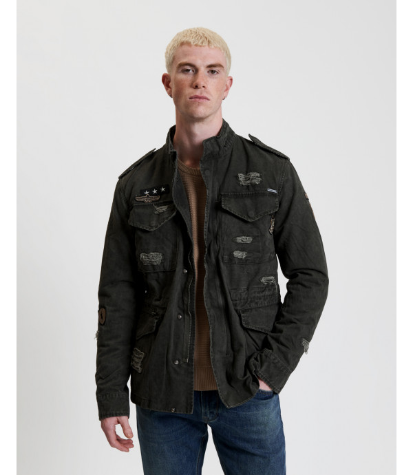 Removable padding military jacket