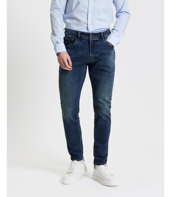 Jeans KEVIN skinny fit con abrasioni dark wash