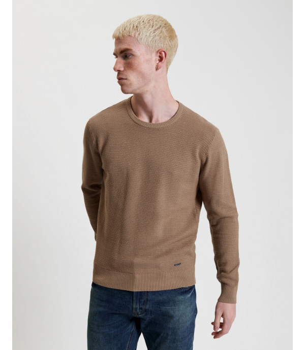 Textured pullover in cotton