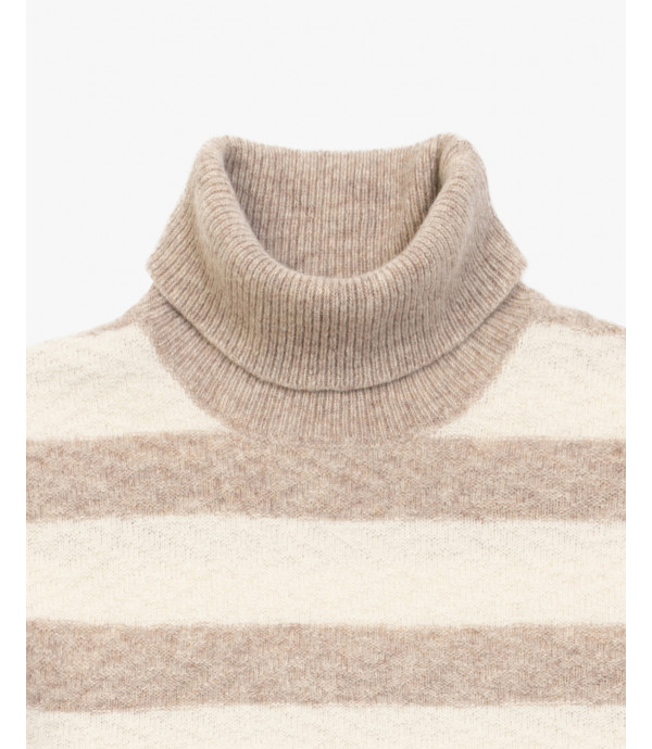 Striped turtleneck sweater