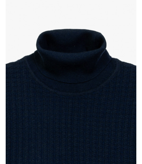 Textured turtleneck swester