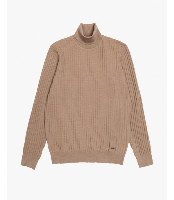 Textured turtleneck swester