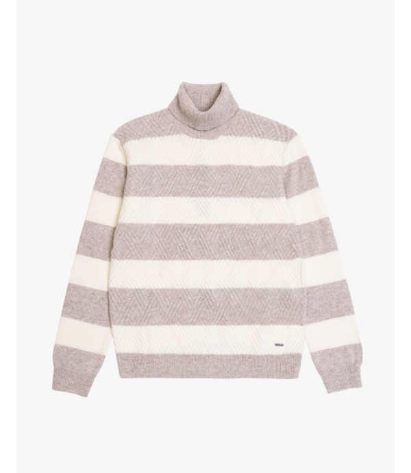 Striped turtleneck sweater