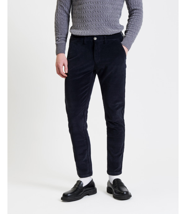 Cord slim fit trousers