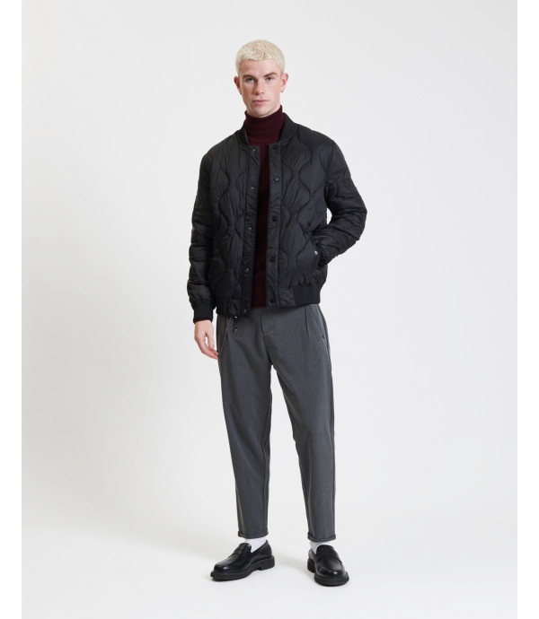 Quilted bomber jacket