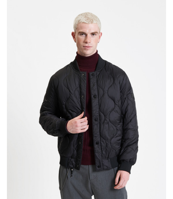 Quilted bomber jacket