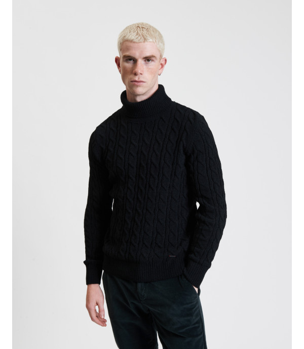 Chenille turtleneck sweater