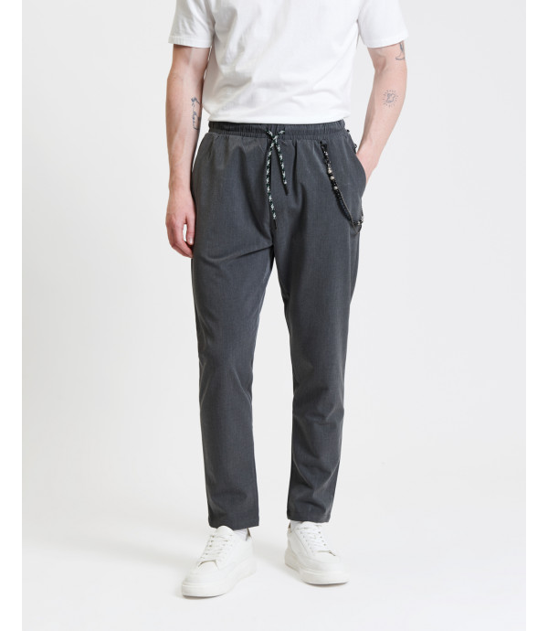 Drawstring trousers low crotch