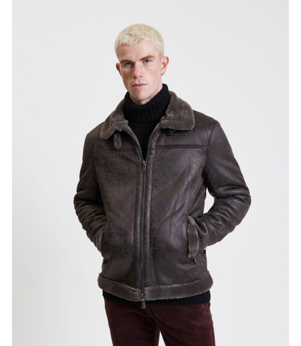 Faux-shearling jacket