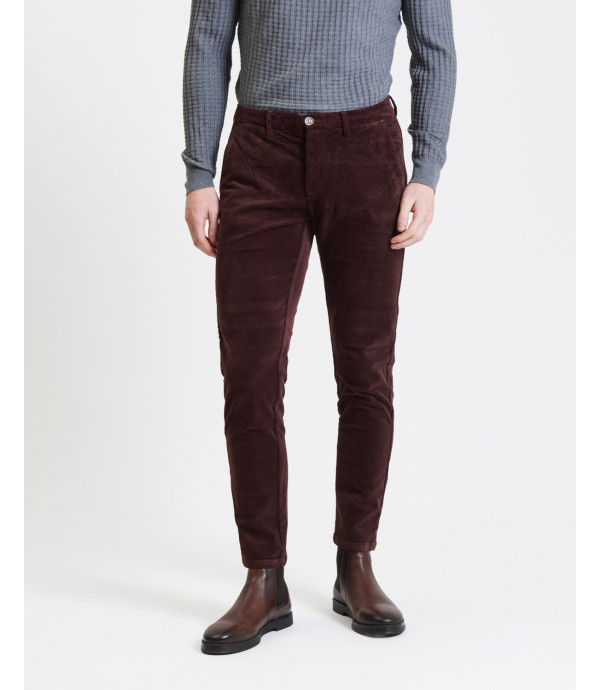 Cord slim fit trousers