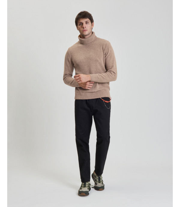 Chenille turtleneck sweater