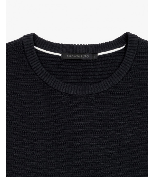 Textured pullover in cotton