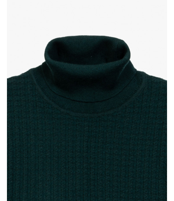 Textured turtleneck swester