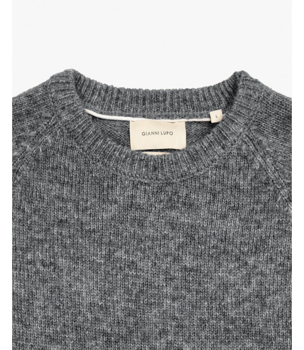 Boucle effect raglan sweater