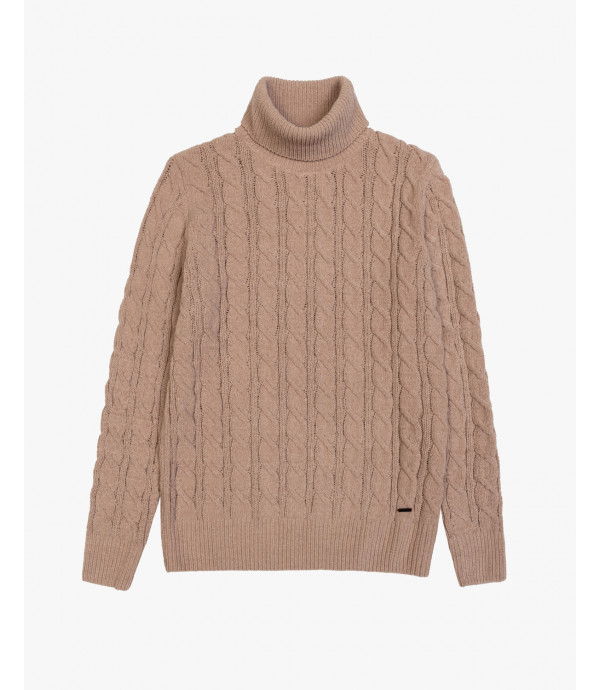 Chenille turtleneck sweater