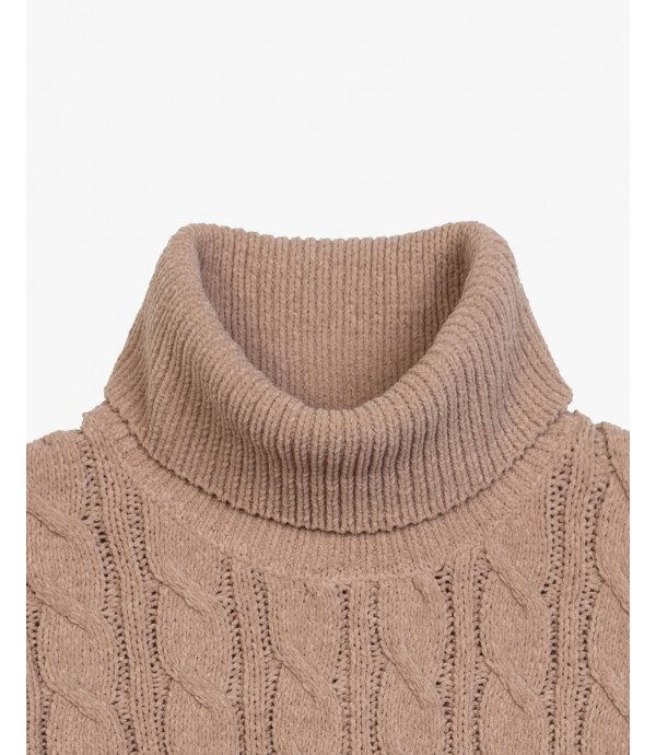 Chenille turtleneck sweater