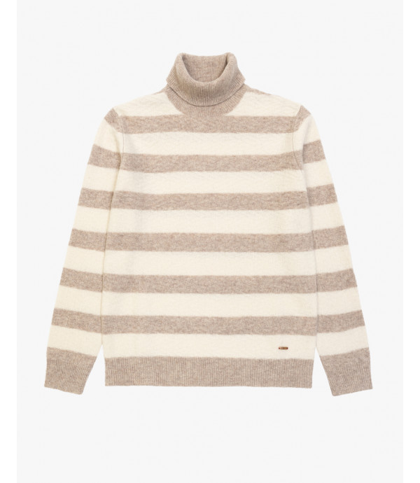 Striped turtleneck sweater