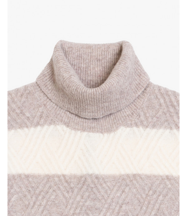 Striped turtleneck sweater