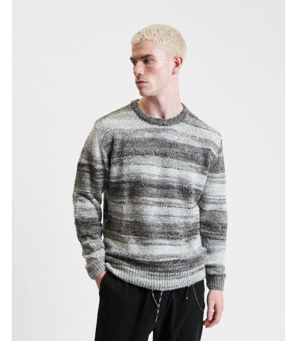 Boucle effect raglan sweater